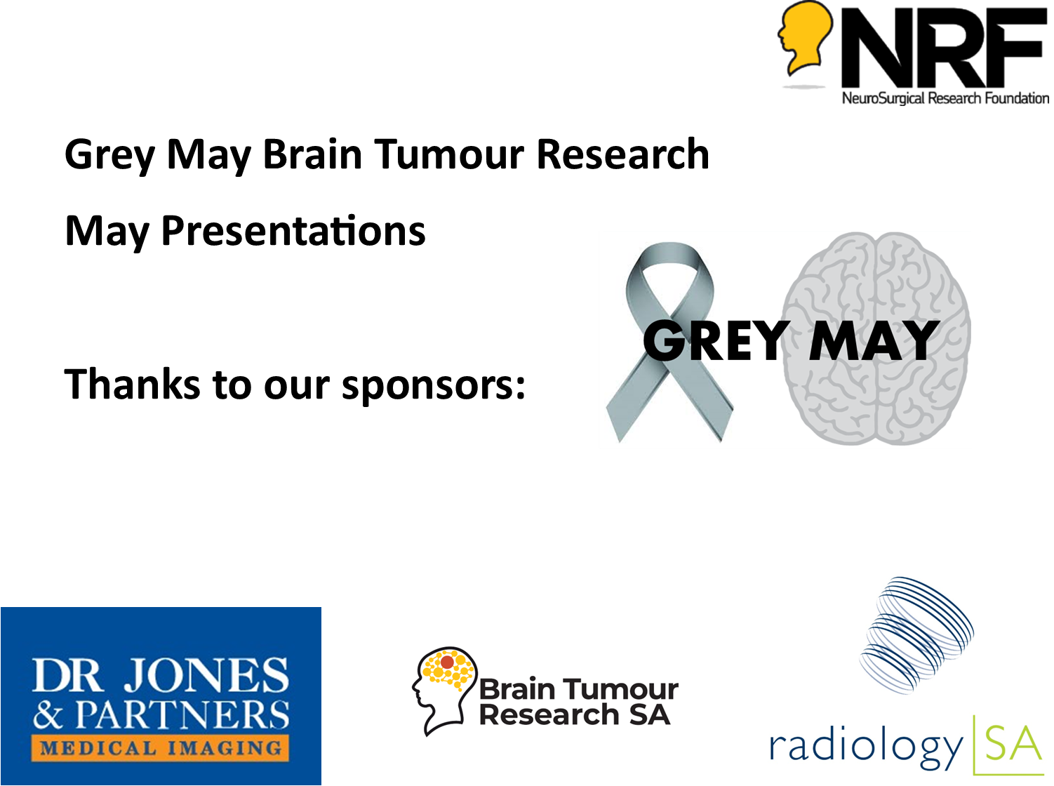 Grey May Brain Tumour Research Presentations 2022  image