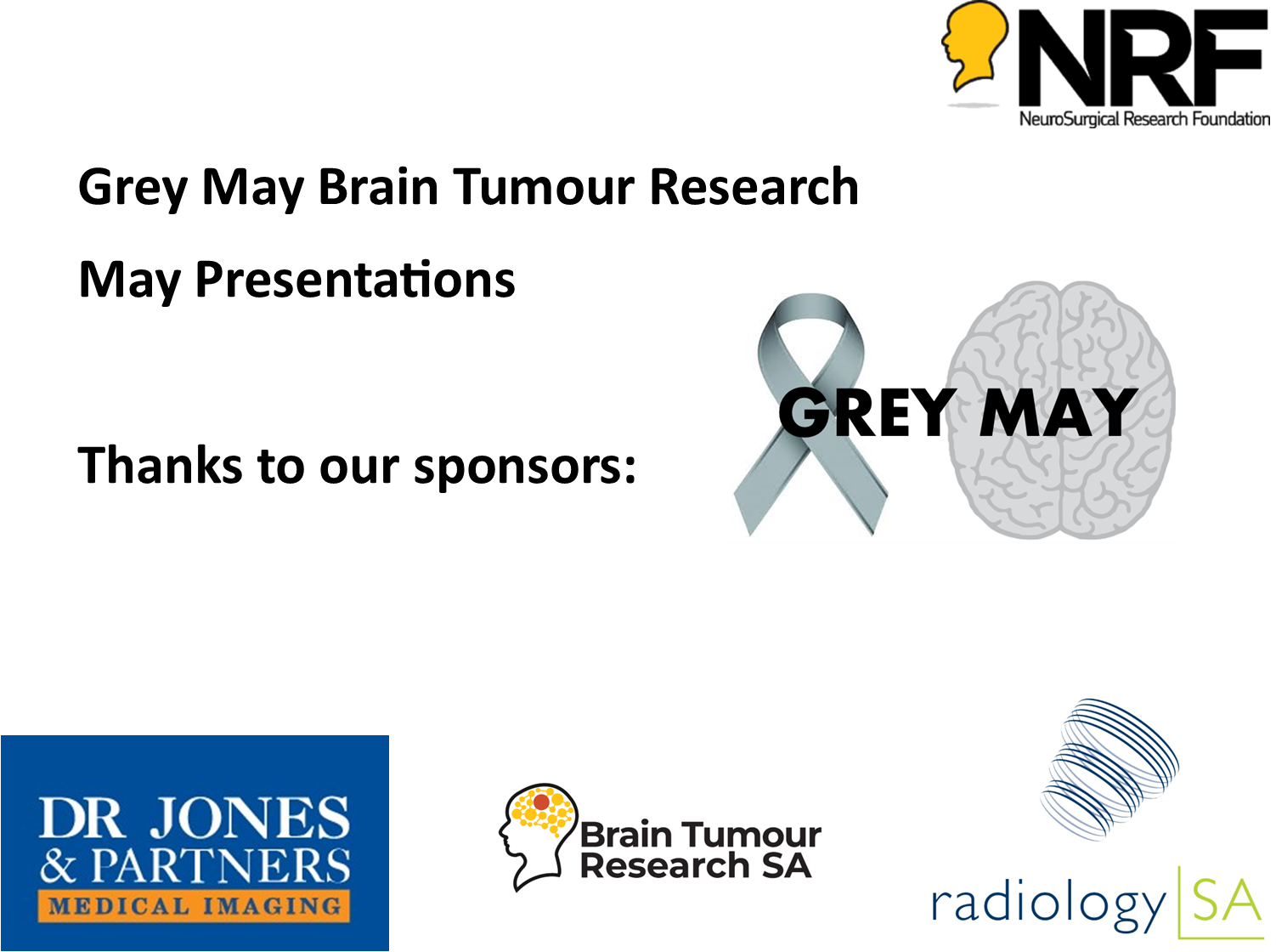 Grey May Brain Tumour Research Presentations 2022 image