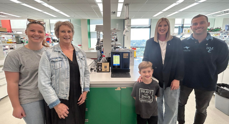 SA brain tumour researchers to benefit from new laboratory equipment thanks to generous donation from Brave for Dave		