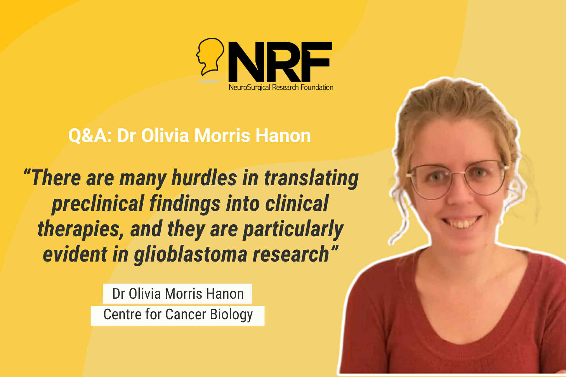 Q&A: Dr Olivia Morris Hanon on Brain Cancer Research image